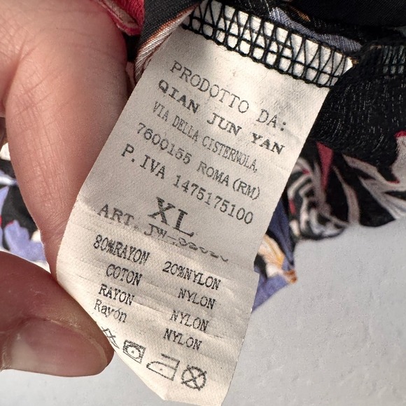 Jonny Wolf Floral Hawaiian Shirt Tropical Resort Vacation Made in Italy XL - Picture 4 of 4